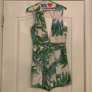 Lucy Paris deep neckline Romper, size Medium